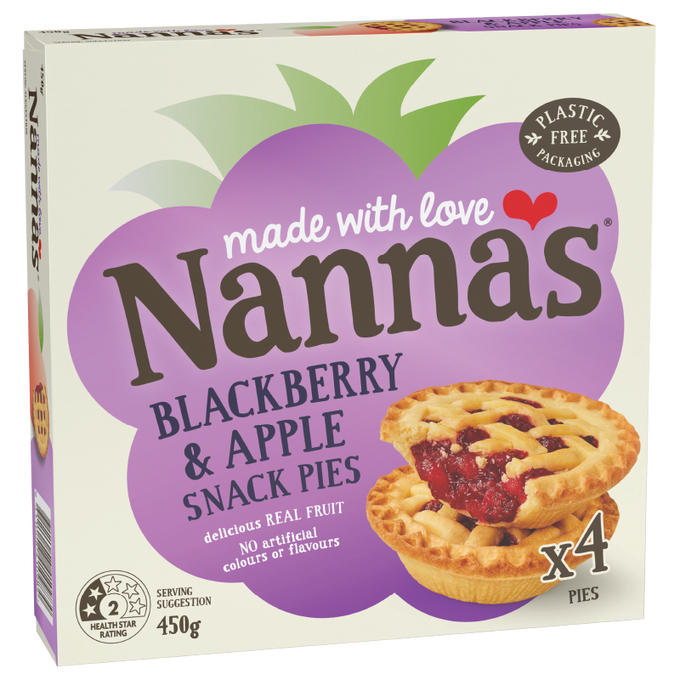 NANNA'S SNACK BLACKBERRY & APPLE PIES 4PK