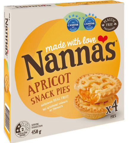 NANNA'S SNACK APRICOT PIES 4PK