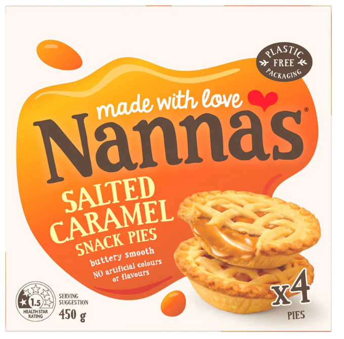 NANNA'S SNACK SALTED CARAMEL 4PK