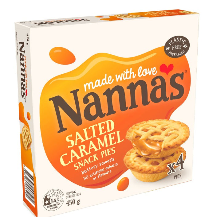 NANNA'S SNACK SALTED CARAMEL 4PK